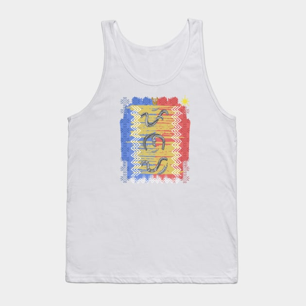 Philippine Flag / Baybayin word Pinoy (Filipino Men) Tank Top by Pirma Pinas